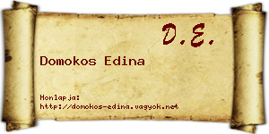 Domokos Edina névjegykártya